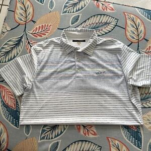 Greg Norman Collection Blue and White Striped Kids Polo